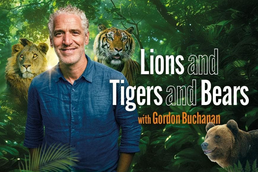 Gordon Buchanan smiling in jungle scene