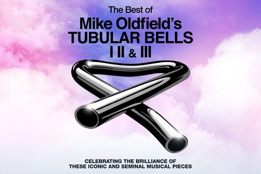 Poster advertising the Best of Mike Oldfield's Tubular Bells I II & III in concert