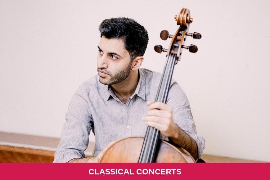 Photograph of Kian Soltani with his cello