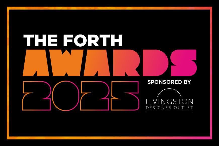 Forth Awards text logo bin black orange and hot pink