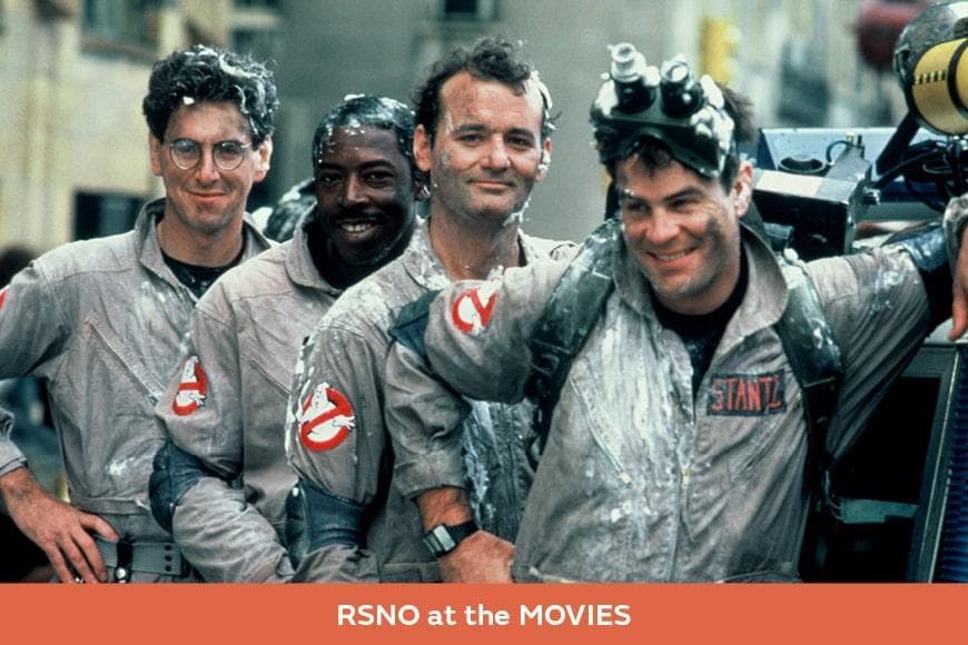 Cast of Ghostbusters film smiling