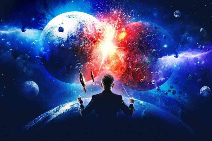 Image of conductor looking into space