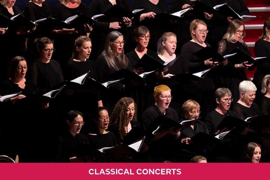 Photograph of the RSNO Chorus singing on stage